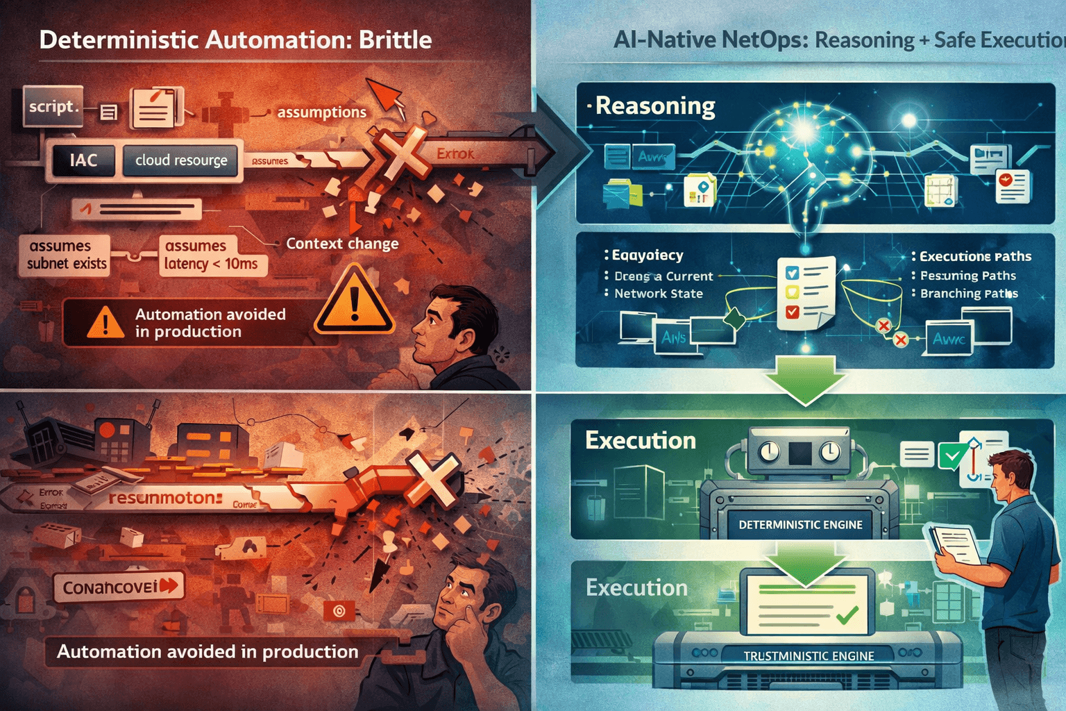 Illustration of automation failing when context changes